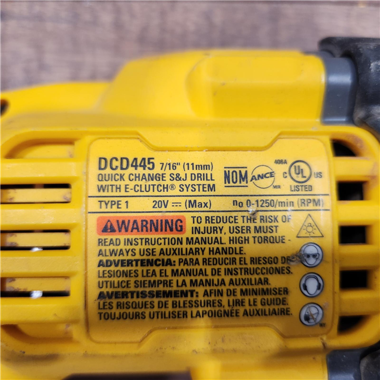 AS-IS DeWalt DCD445B 20V Cordless 7/16  Quick Change Stud & Joist Drill (Tool Only)