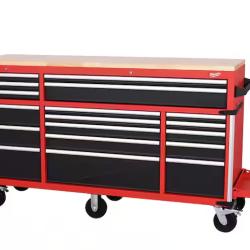 DALLAS LOCATION - Milwaukee High Capacity 72 in. W x 22 in. D 18-Drawer Mobile Workbench with Solid Wood Top