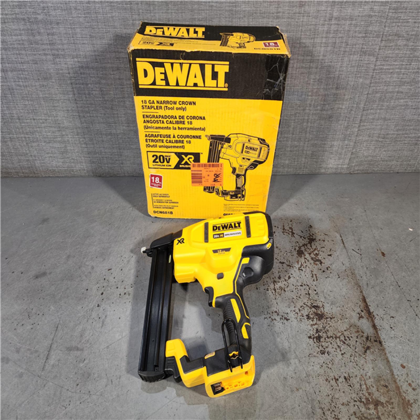 HOUSTON LOCATION - AS-IS DEWALT Cordless 18-Gauge Narrow Crown Stapler (Tool Only)