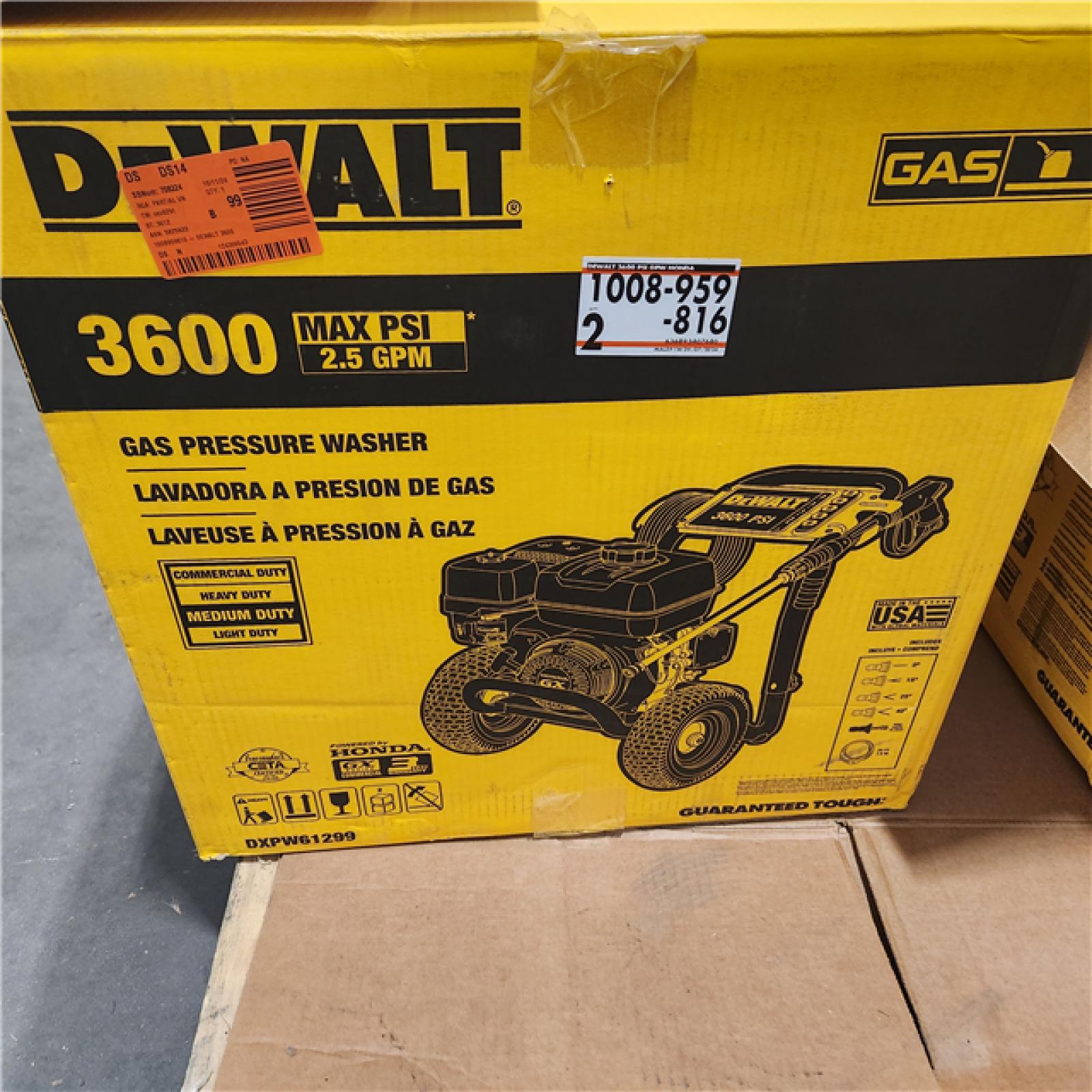 Dallas Location - As-Is DeWalt DXPW61299 3600 PSI Gas Pressure Washer-Appears Like New Condution