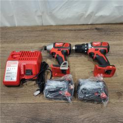 AS-IS Milwaukee M18 18V Cordless Brushed 2 Tool Drill/Driver and Impact Driver Kit