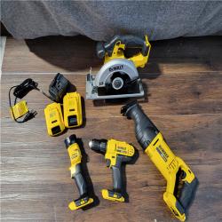 California New DEWALT 4-Tool Combo Kit (2 Batteries, 1 Charger, and Bag Included)