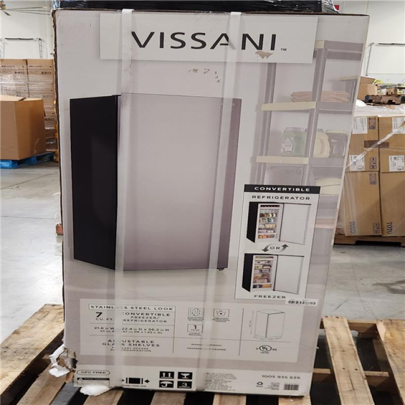 Reviews for Vissani 7 cu. ft. Convertible Upright Freezer/Refrigerator in  Stainless Steel Garage Ready
