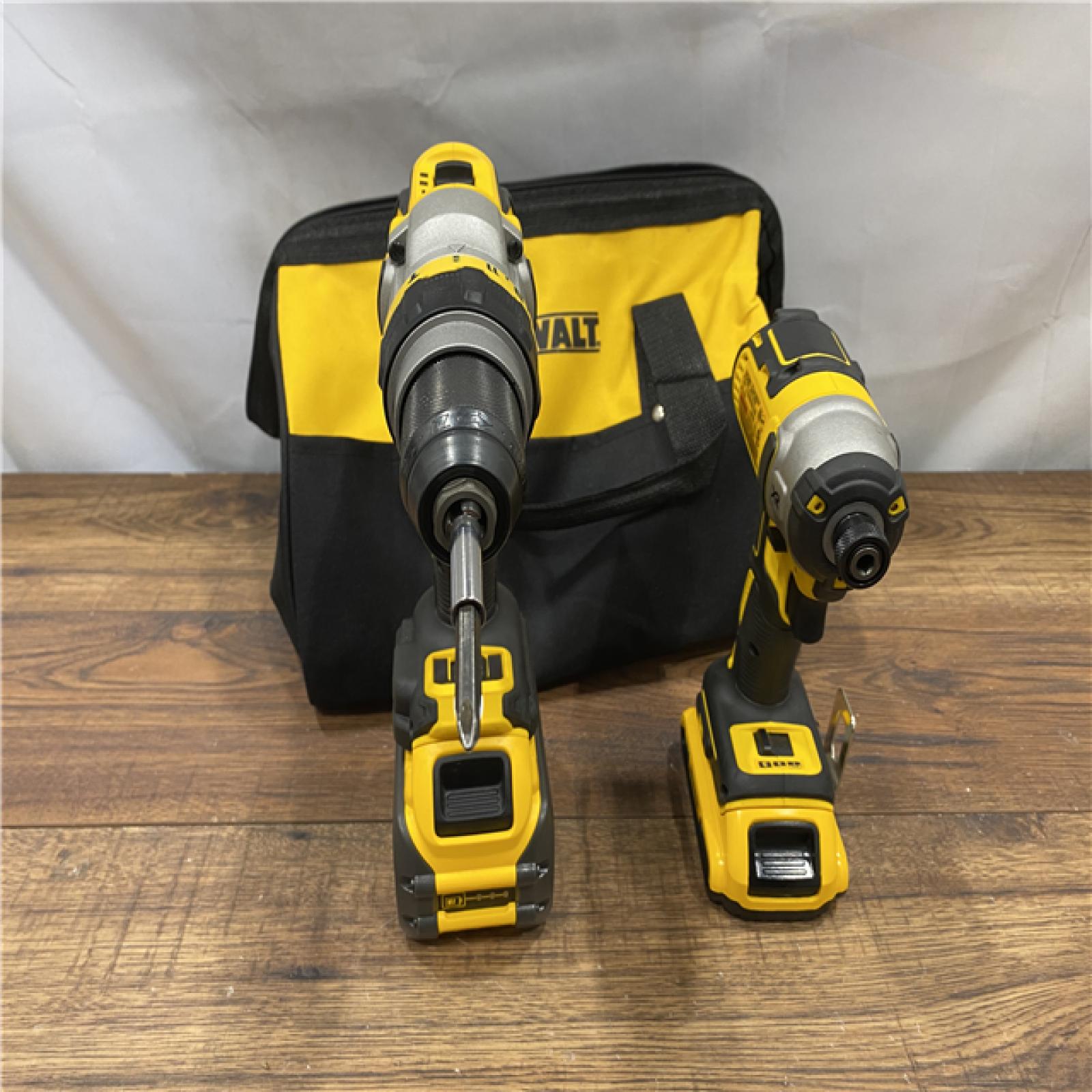 AS IS DEWALT 20V MAX Cordless Brushless Hammer Drill/Driver 2 Tool Combo Kit with FLEXVOLT ADVANTAGE