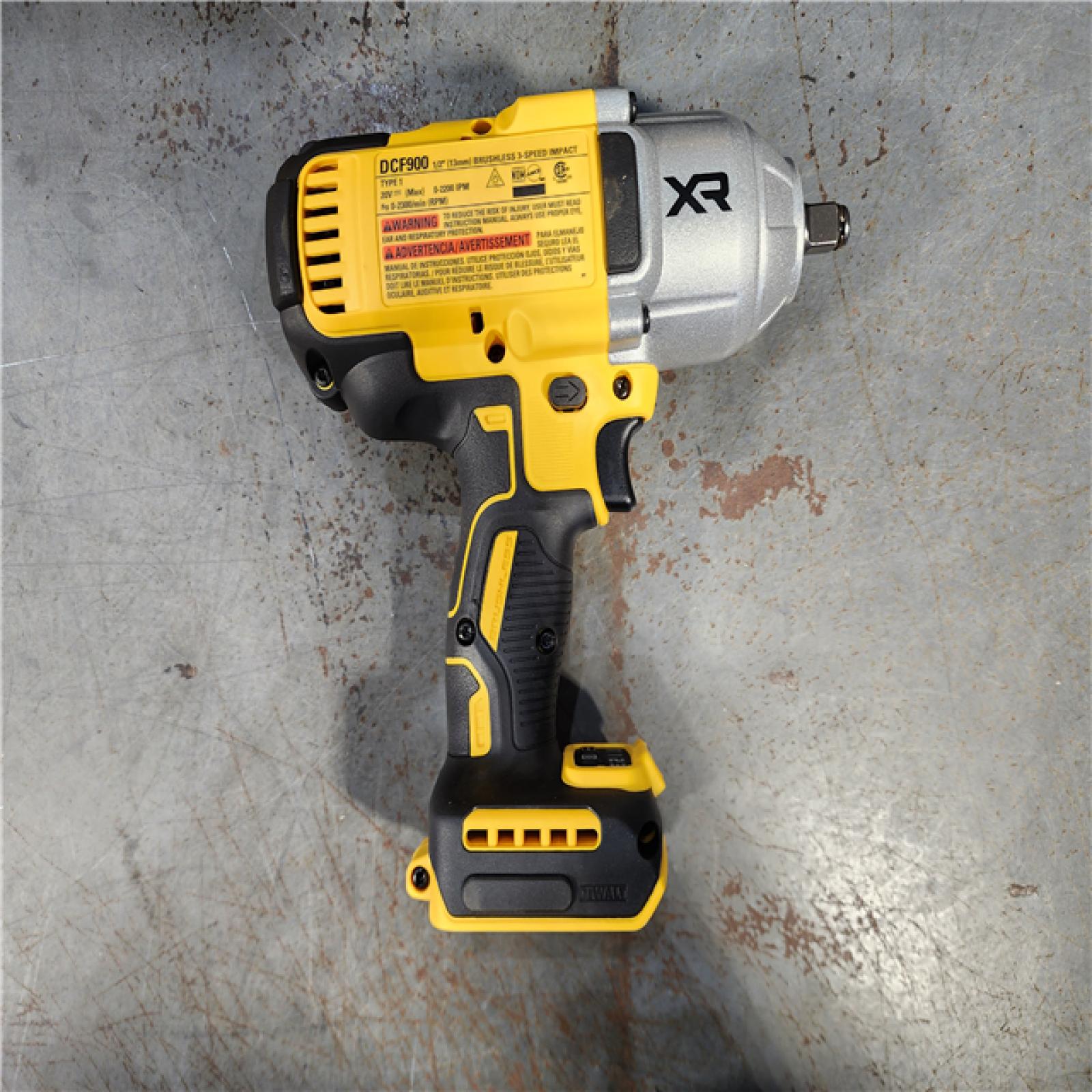 HOUSTON LOCATION - AS-IS (APPEARS LIKE NEW) DEWALT 20V MAX* XR 1/2  High Torque Impact Wrench with Hog Ring Anvil