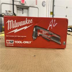 NEW! - Milwaukee M12 12V Lithium-Ion Cordless 3/8 in. Right Angle Drill (Tool-Only)