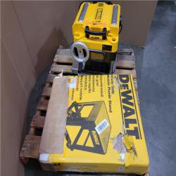 CALIFORNIA AS-IS DEWALT 13 THICKNESS PLANER WITH HEAVY DUTY MOBILE PLANER STAND