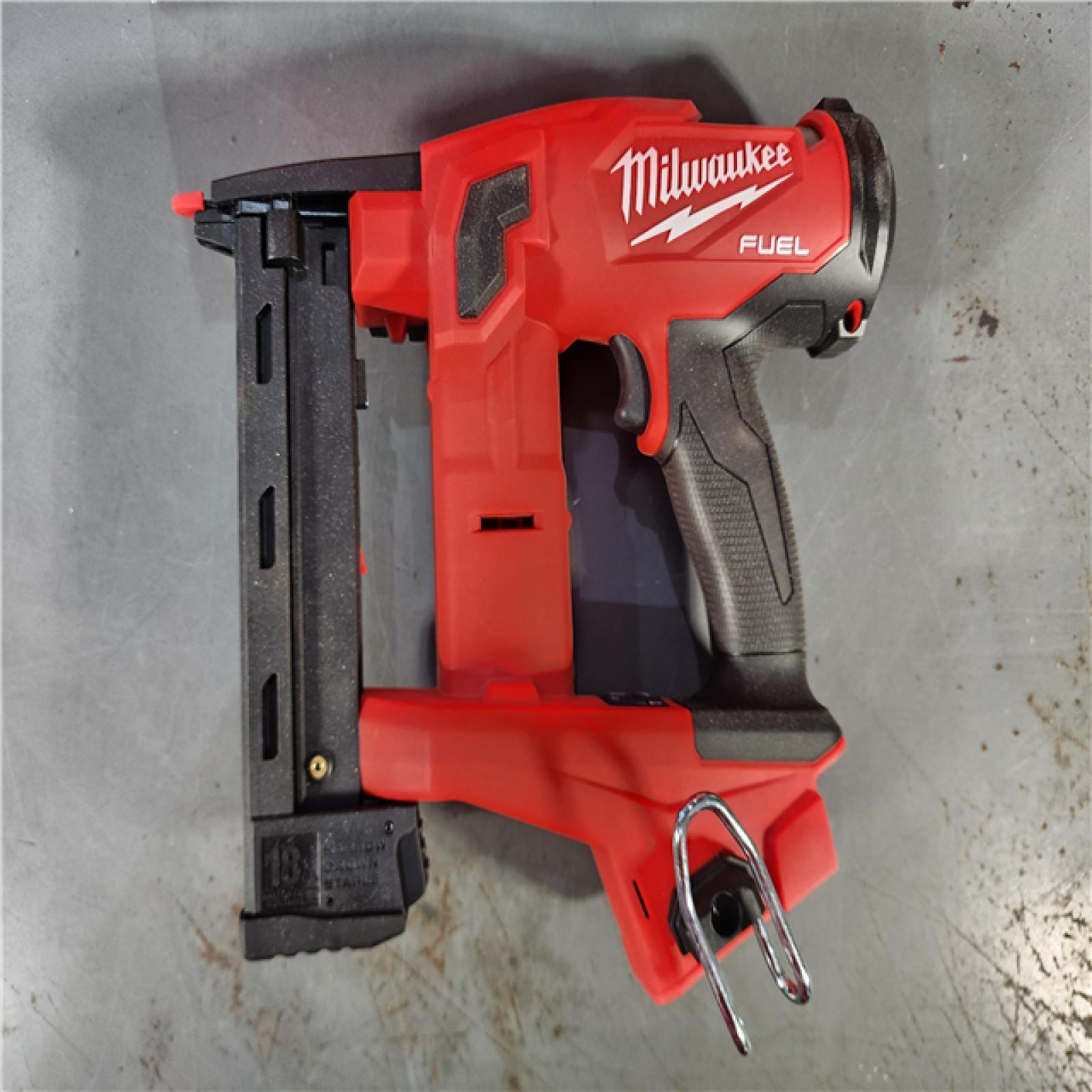 HOUSTON LOCATION - AS-IS (APPEARS LIKE NEW) M18 FUEL 18-Volt Lithium-Ion Brushless Cordless 18-Gauge 1/4 in. Narrow Crown Stapler (Tool-Only)