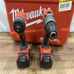 AS IS Milwaukee M18 FUEL 18V Lithium-Ion Brushless Cordless Hammer Drill and Impact Driver Combo Kit (2-Tool) with 2 Batteries