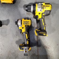 HOUSTON LOCATION - AS-IS DEWALT 20V MAX Cordless Brushless Hammer Drill/Driver 2 Tool Combo Kit with FLEXVOLT ADVANTAGE