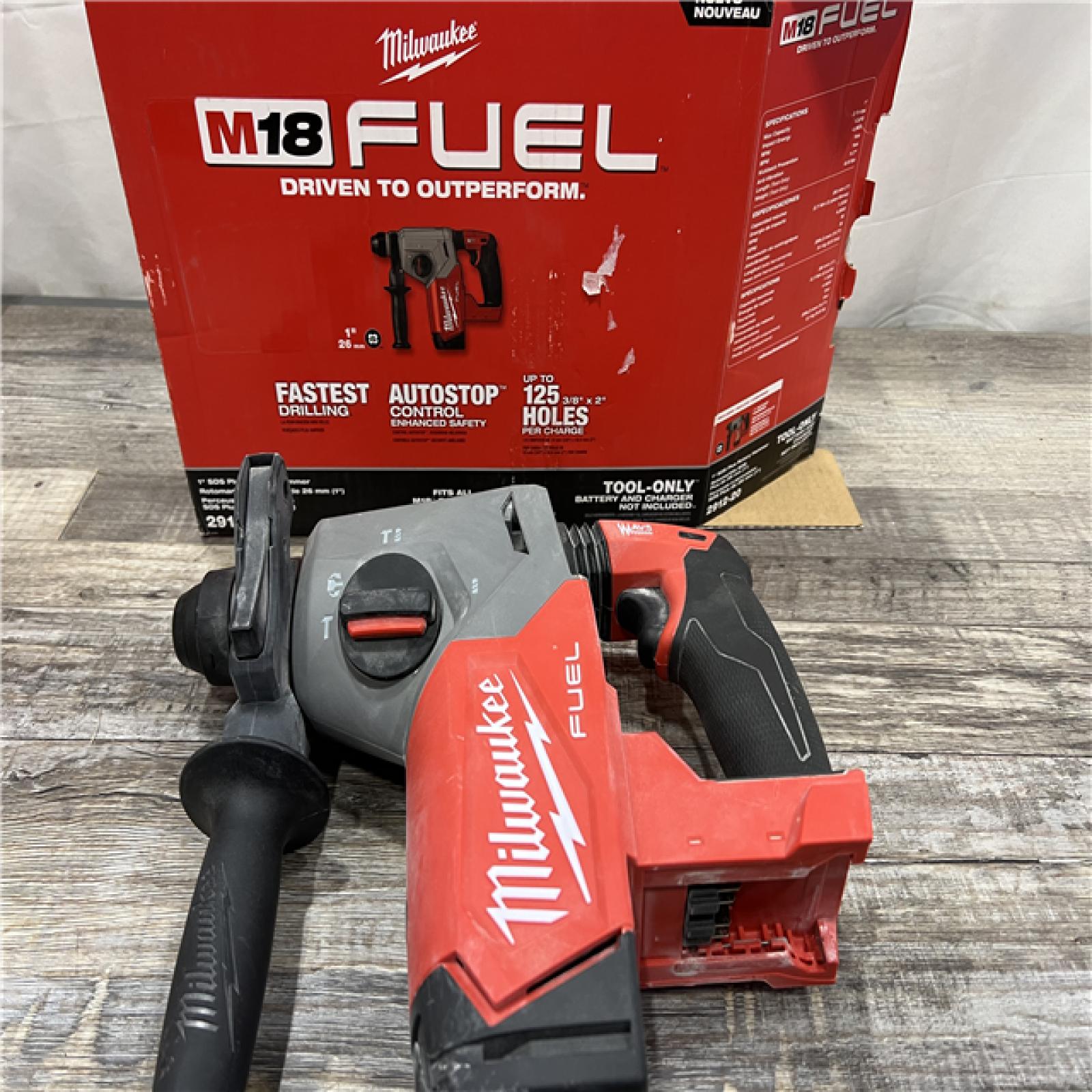 AS-IS MILWAUKEE M18 FUEL 18V Lithium-Ion Brushless Cordless 1 in. SDS-Plus Rotary Hammer (Tool-Only)