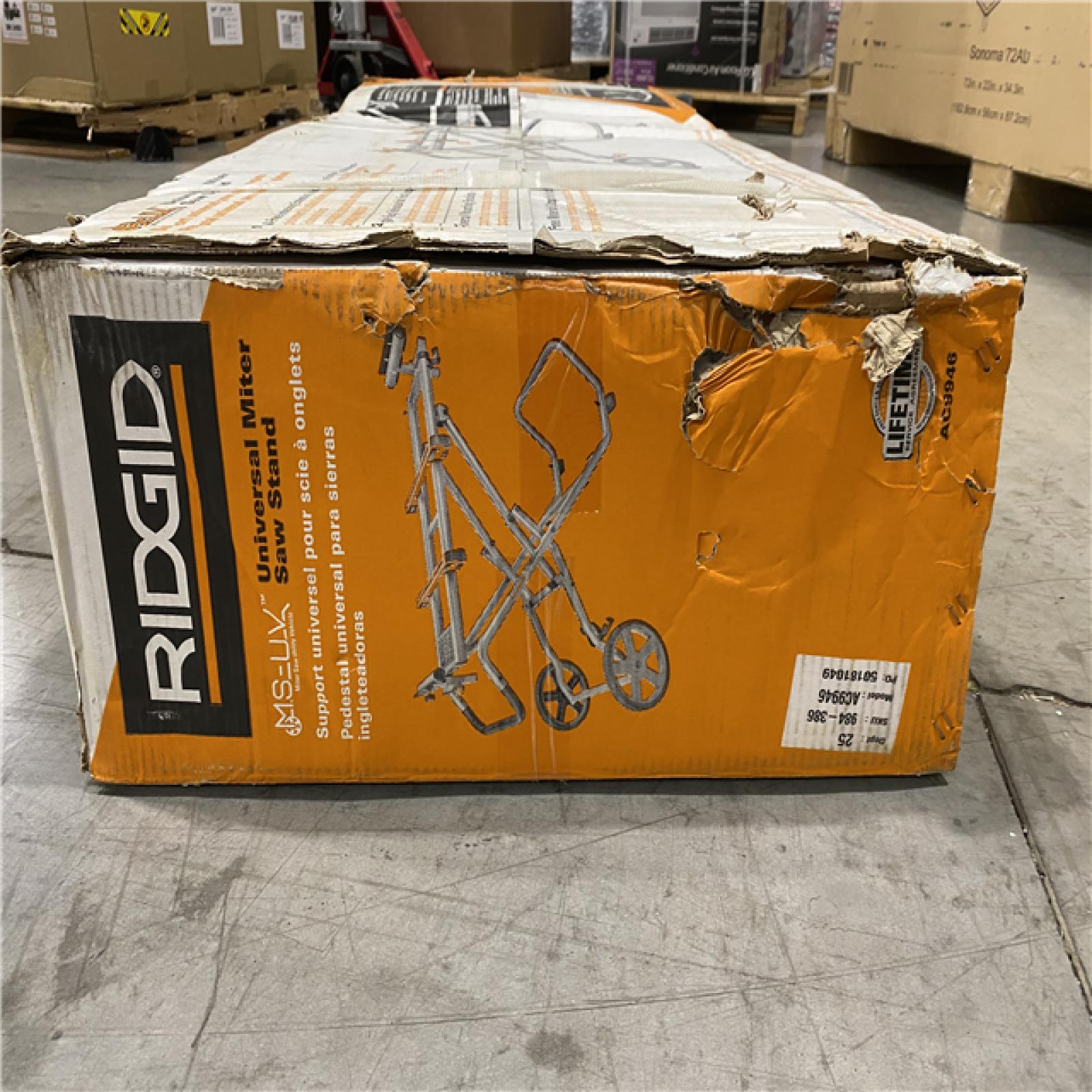 DALLAS LOCATION - RIDGID Foldable Mobile Miter Saw Stand with Mounting Braces