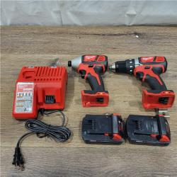 AS-IS Milwaukee M18 18V Cordless Brushed 2 Tool Drill/Driver and Impact Driver Kit