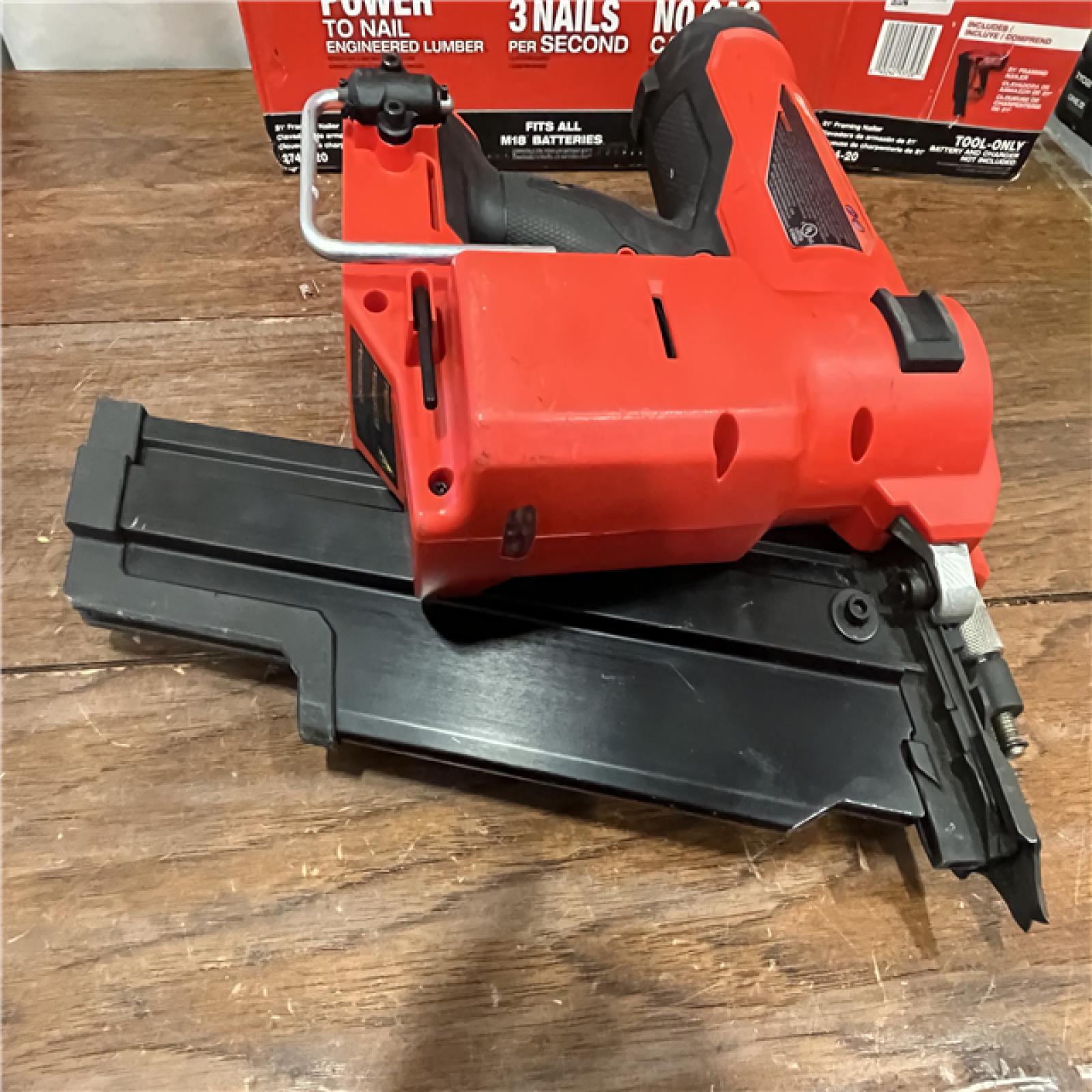 AS-IS Restored Milwaukee 2744-20 M18 FUEL 3-1/2 in. 18-Volt 21-Degree Lithium-Ion Brushless Cordless Framing Nailer (Tool-Only) (Refurbished)