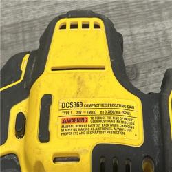 AS-IS Dewalt DCS369B ATOMIC 20V MAX Cordless One-Handed Reciprocating Saw (Tool Only)