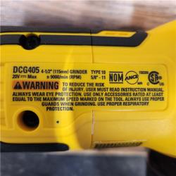 AS-IS DeWalt 20V MAX XR Cordless Brushless 4.5 in. Slide Switch Small Angle Grinder with Kickback Brake (Tool Only)