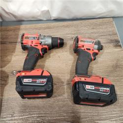 AS-IS Milwaukee M18 FUEL 18V Lithium-Ion Brushless Cordless Hammer Drill and Impact Driver Combo Kit (2-Tool) with 2 Batteries