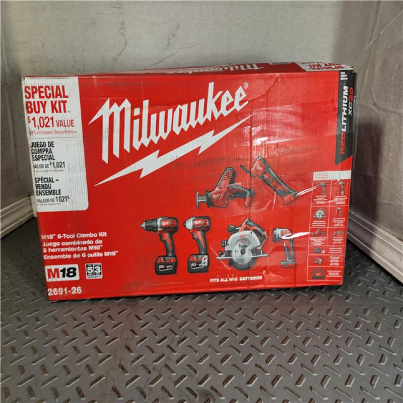 SPECIAL BUY! Milwaukee M18 Brushless Cordless 6-Tool Combo Kit