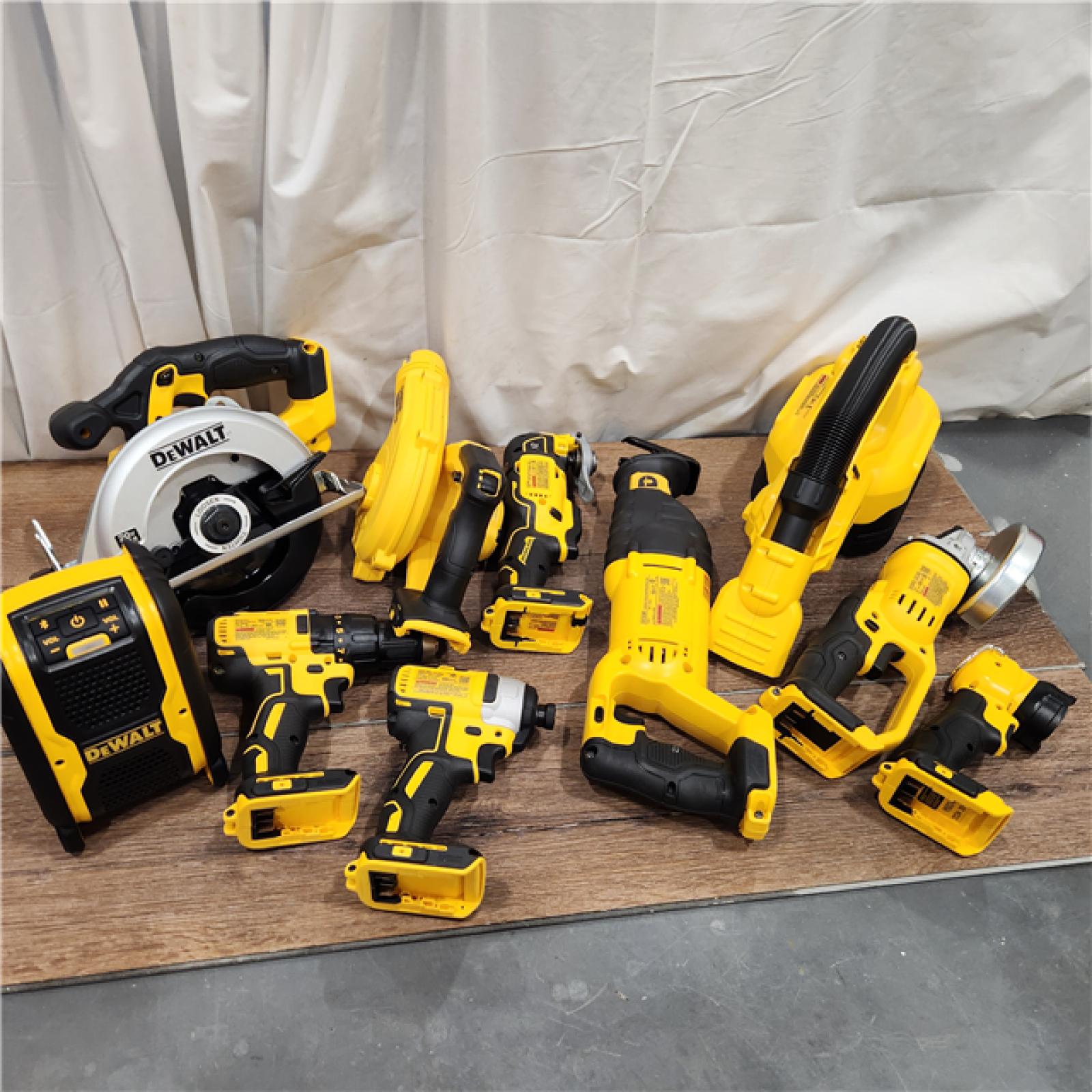 AS-IS DEWALT 20-Volt Max Lithium-Ion 10-Tool Cordless Combo Kit with Two 2.0 Ah Batteries, Charger and 2 Bags