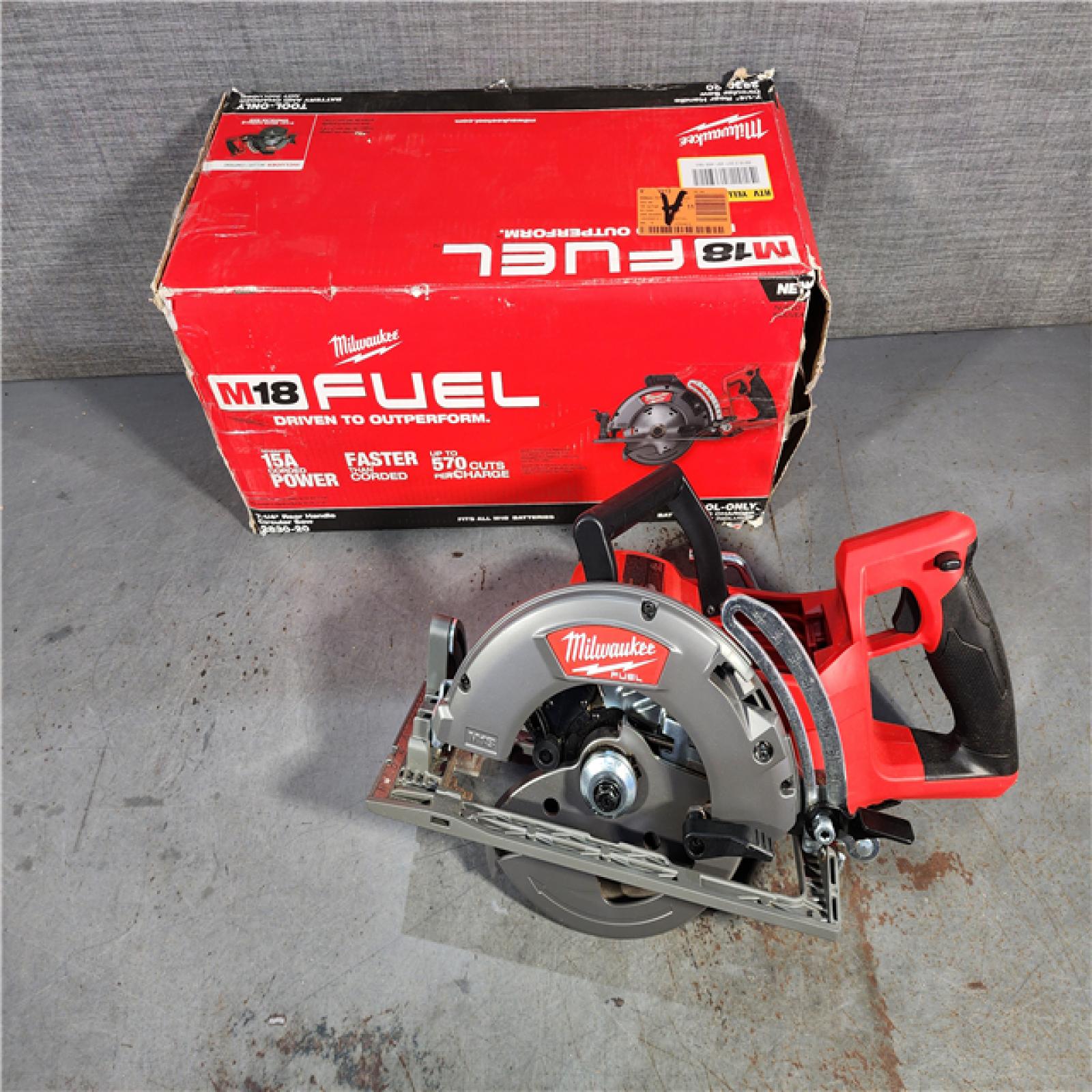 HOUSTON LOCATION - AS-IS Milwaukee 2830-20 Rear Handle Circular Saw M18 FUEL 7-1/4  Cordless Brushless Tool Only