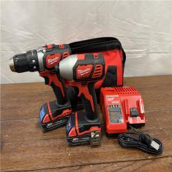 AS-IS Milwaukee M18 18V Cordless Brushed 2 Tool Drill/Driver and Impact Driver Kit