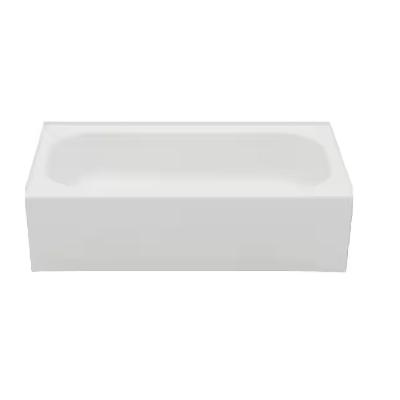 DALLAS LOCATION - Bootz Industries Aloha AFR 60 in. Right Drain Raised Outlet Rectangular Alcove Soaking Bathtub in White PALLET - ( 10 UNITS)