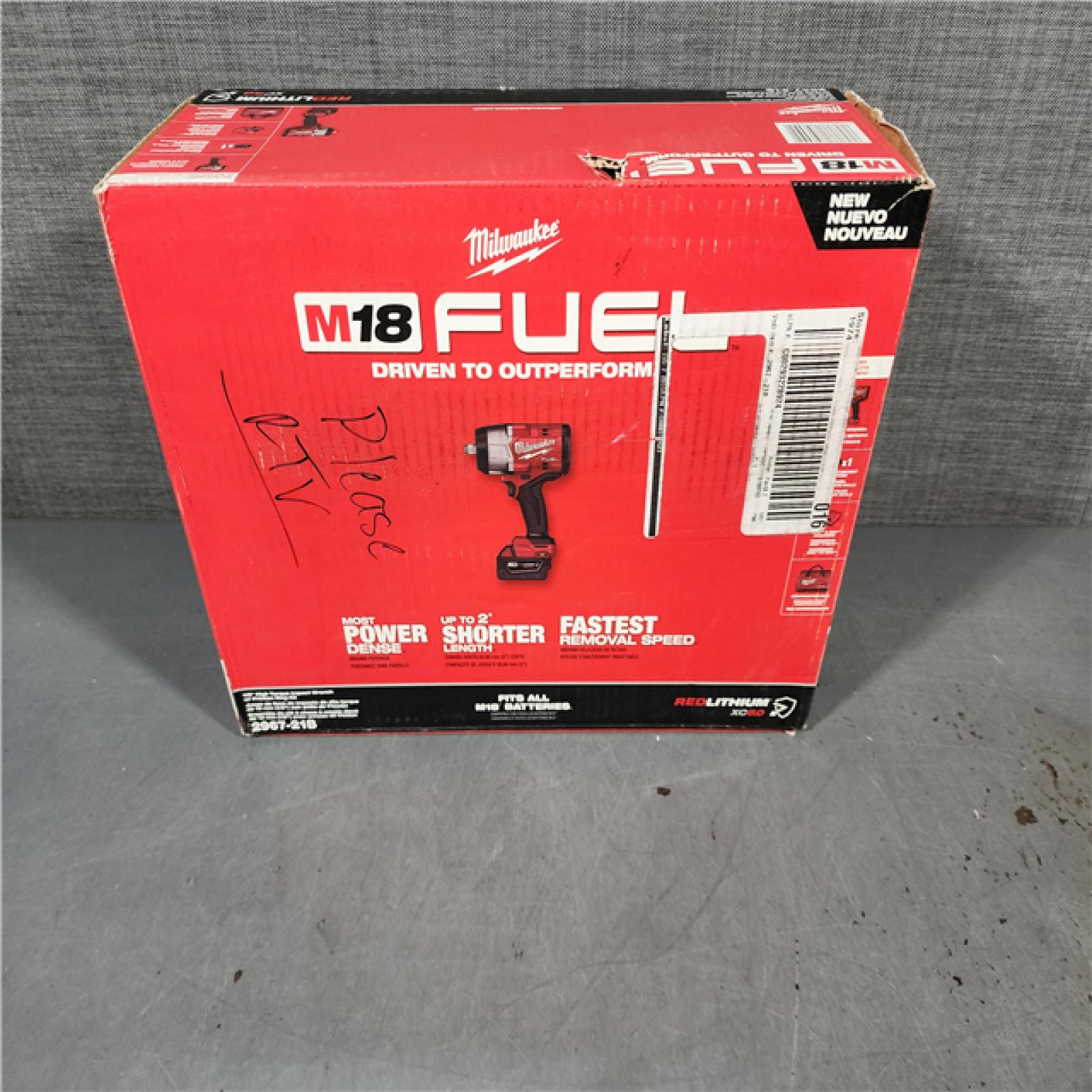 HOUSTON LOCATION - AS-IS Milwaukee M18 1/2 in. Cordless Brushless High Torque Impact Wrench Kit (Battery & Charger)