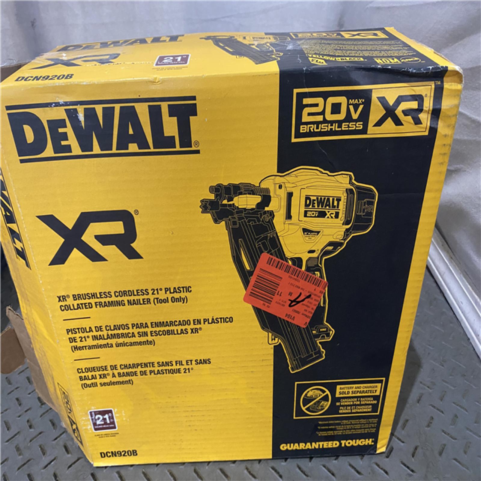 Houston location AS-IS DEWALT 20-Volt 21Â° Cordless Framing Nailer (Tool-Only)