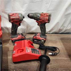 AS-IS Milwaukee M18 FUEL 18V Lithium-Ion Brushless Cordless Hammer Drill and Impact Driver Combo Kit (2-Tool) with 2 Batteries