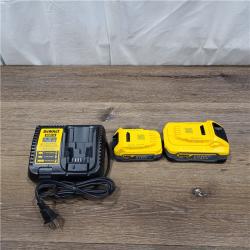 AS-IS DeWalt 20V MAX POWERSTACK DCBP315-2C Lithium-Ion 1.7Ah and 5Ah Battery and Charger Starter Kit 3 Pc