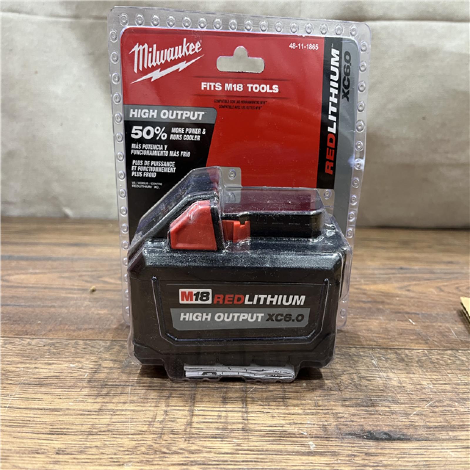 AS-IS Milwaukee 48-11-1865 M18 REDLITHIUM HIGH OUTPUT 6.0Ah Battery Pack