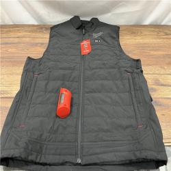 AS IS Men's Large M12 12V Lithium-Ion Cordless AXIS Black Heated Vest (Vest Only)