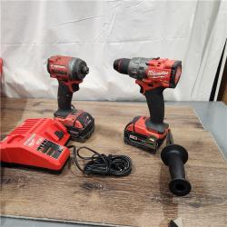 AS-IS Milwaukee M18 FUEL 18V Lithium-Ion Brushless Cordless Hammer Drill and Impact Driver Combo Kit (2-Tool) with 2 Batteries