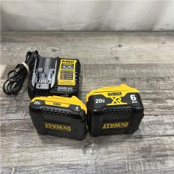 AS-IS DEWALT 20V MAX Lithium-Ion 6.0Ah and 4.0Ah Battery and Charger Starter Kit