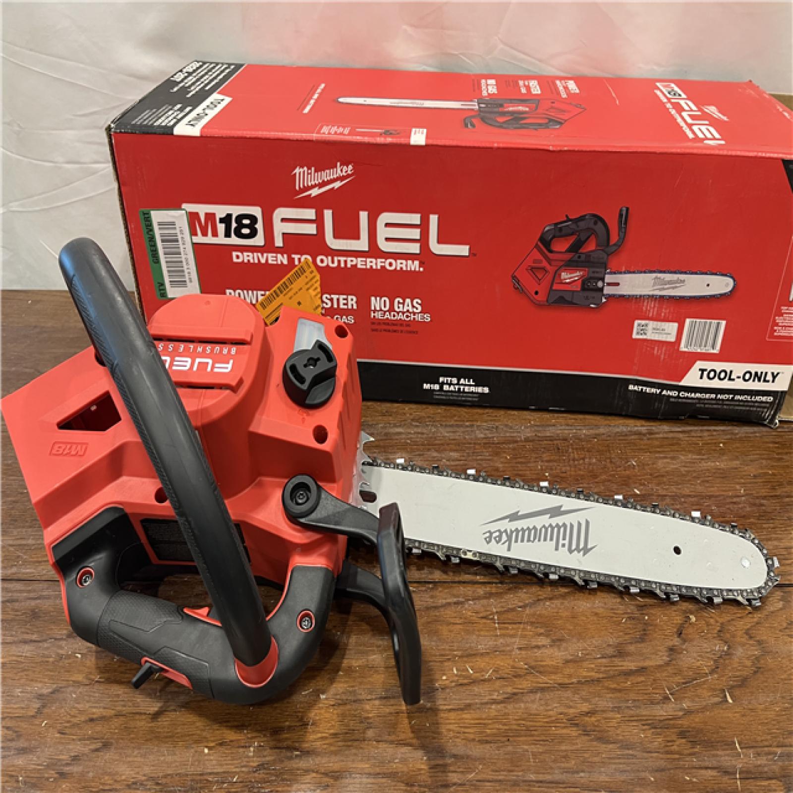 AS-IS Milwaukee Tool 2826-20T M18 FUEL 14  Top Handle 18-Volt Lithium-Ion Brushless Electric Cordless Chainsaw (Tool-Only)