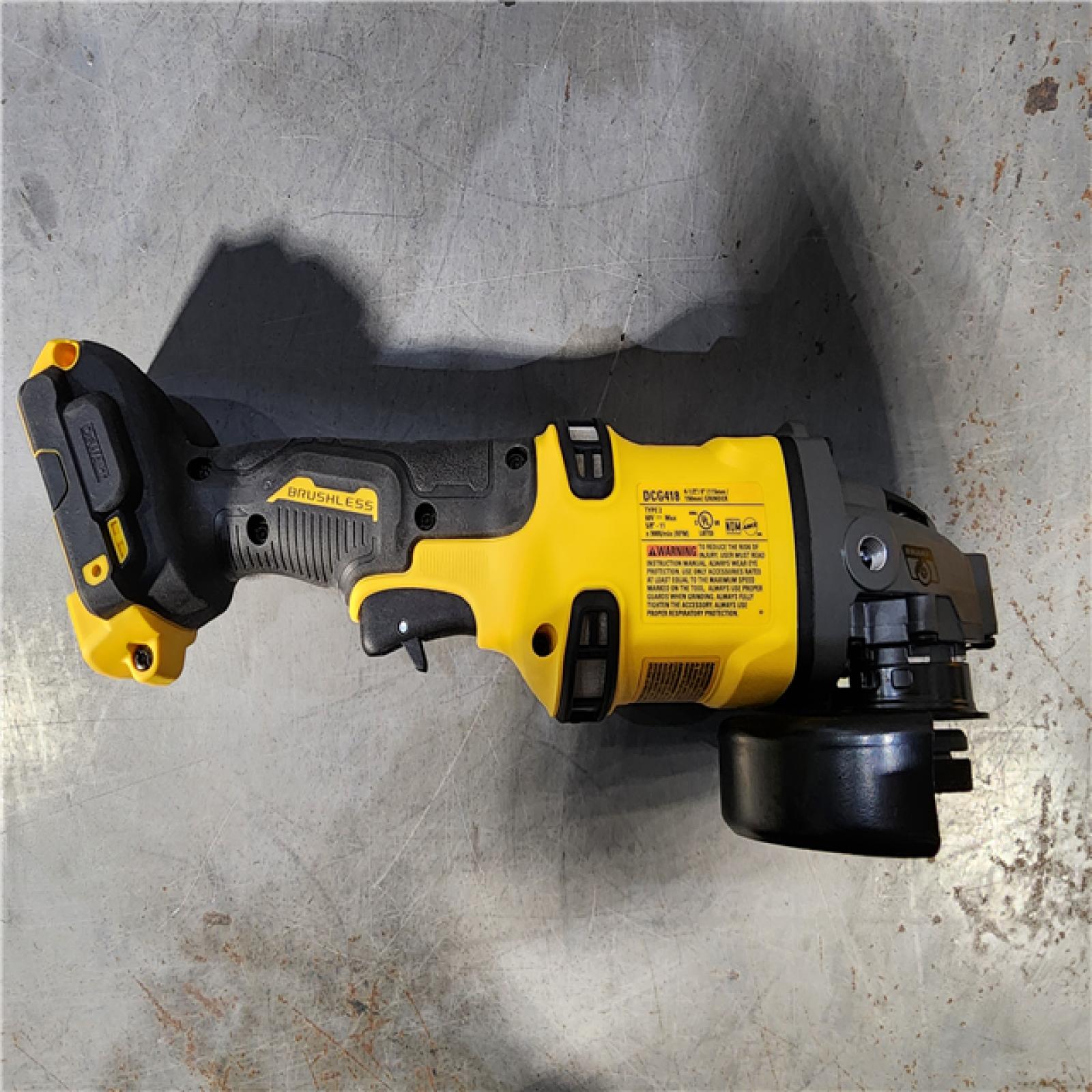 HOUSTON LOCATION - AS-IS (APPERS LIKE NEW) FLEXVOLT 60V MAX Cordless Brushless 4.5 in. to 6 in. Small Angle Grinder with Kickback Brake (Tool Only)