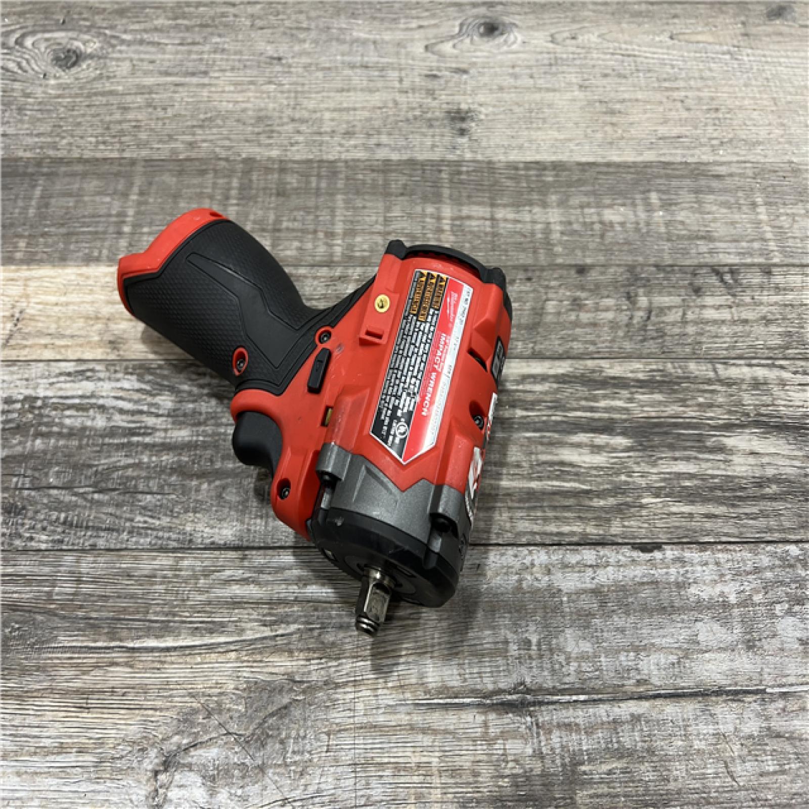 AS-IS Milwaukee M12 FUEL M12 3/8 in. Cordless Brushless High Torque Impact Wrench Tool Only