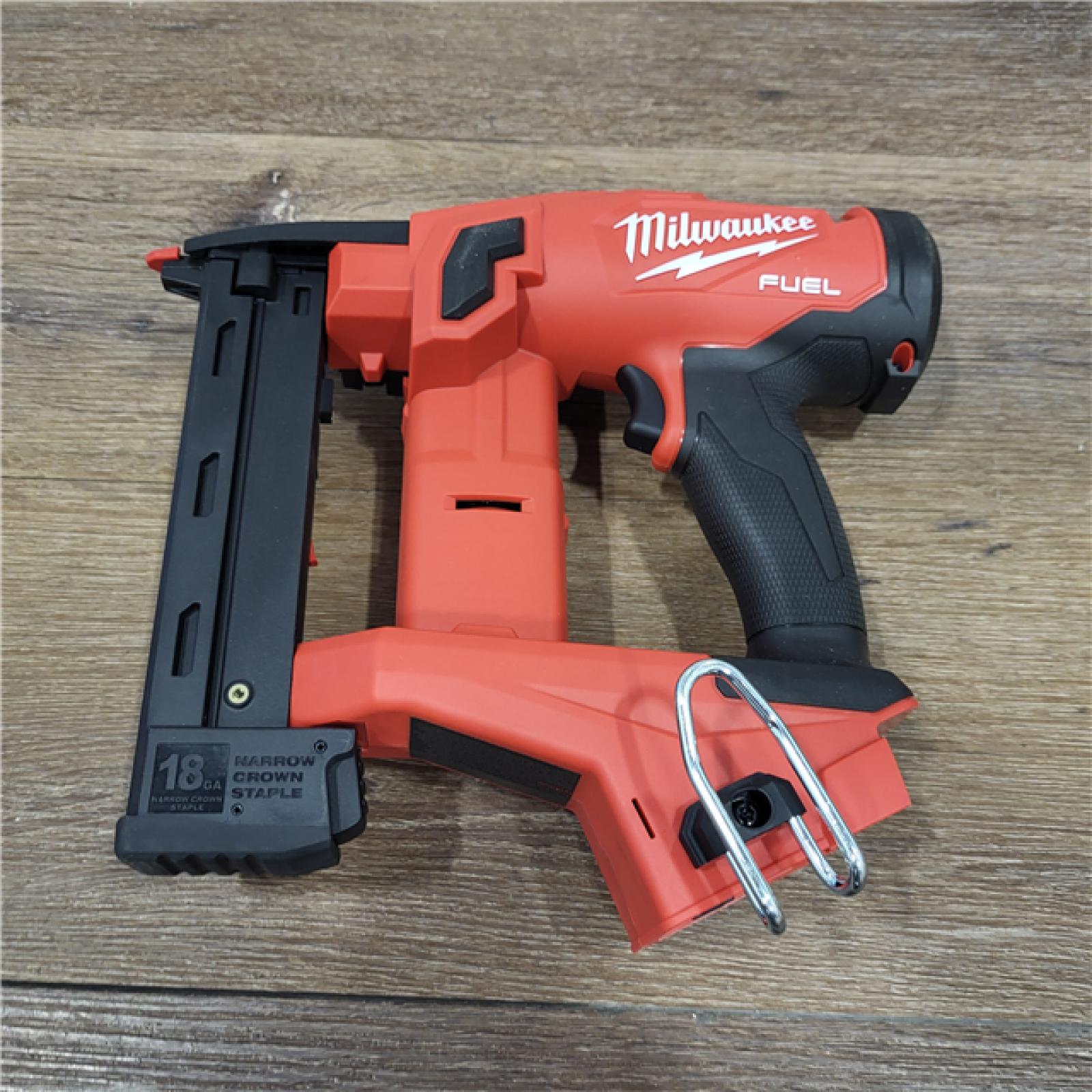 AS-IS M18 FUEL 18-Volt Lithium-Ion Brushless Cordless 18-Gauge 1/4 in. Narrow Crown Stapler (Tool-Only)