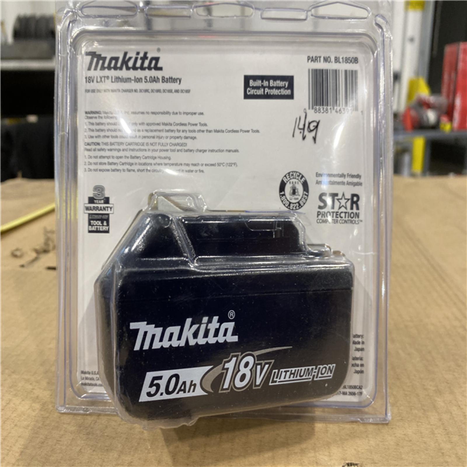 NEW! - Makita 18V LXT Lithium-Ion High Capacity Battery Pack 5.0Ah with Fuel Gauge