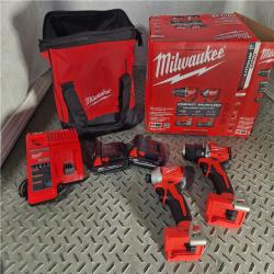 HOUSTON LOCATION - AS-IS M18 18V Lithium-Ion Brushless Cordless Compact Drill/Impact Combo Kit (2-Tool) W/(2) 2.0 Ah Batteries, Charger & Bag