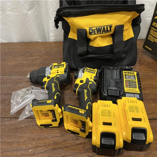 AS-IS20V MAX XR Hammer Drill and ATOMIC Impact Driver 2 Tool Cordless Combo Kit with (2) 4.0Ah Batteries, Charger, and Bag