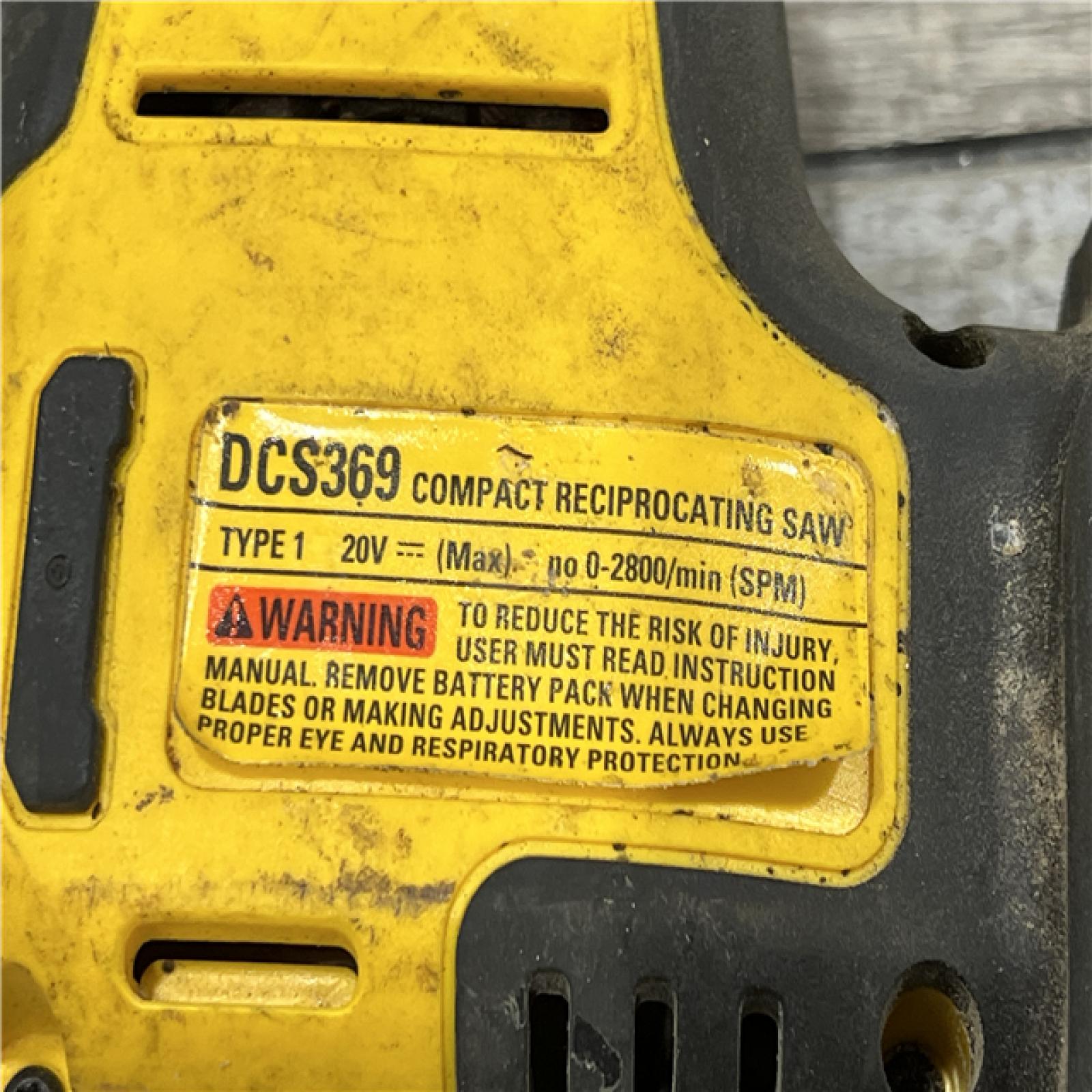 AS-IS DEWALT ATOMIC 20-Volt MAX Brushless Compact Reciprocating Saw (Tool-Only)