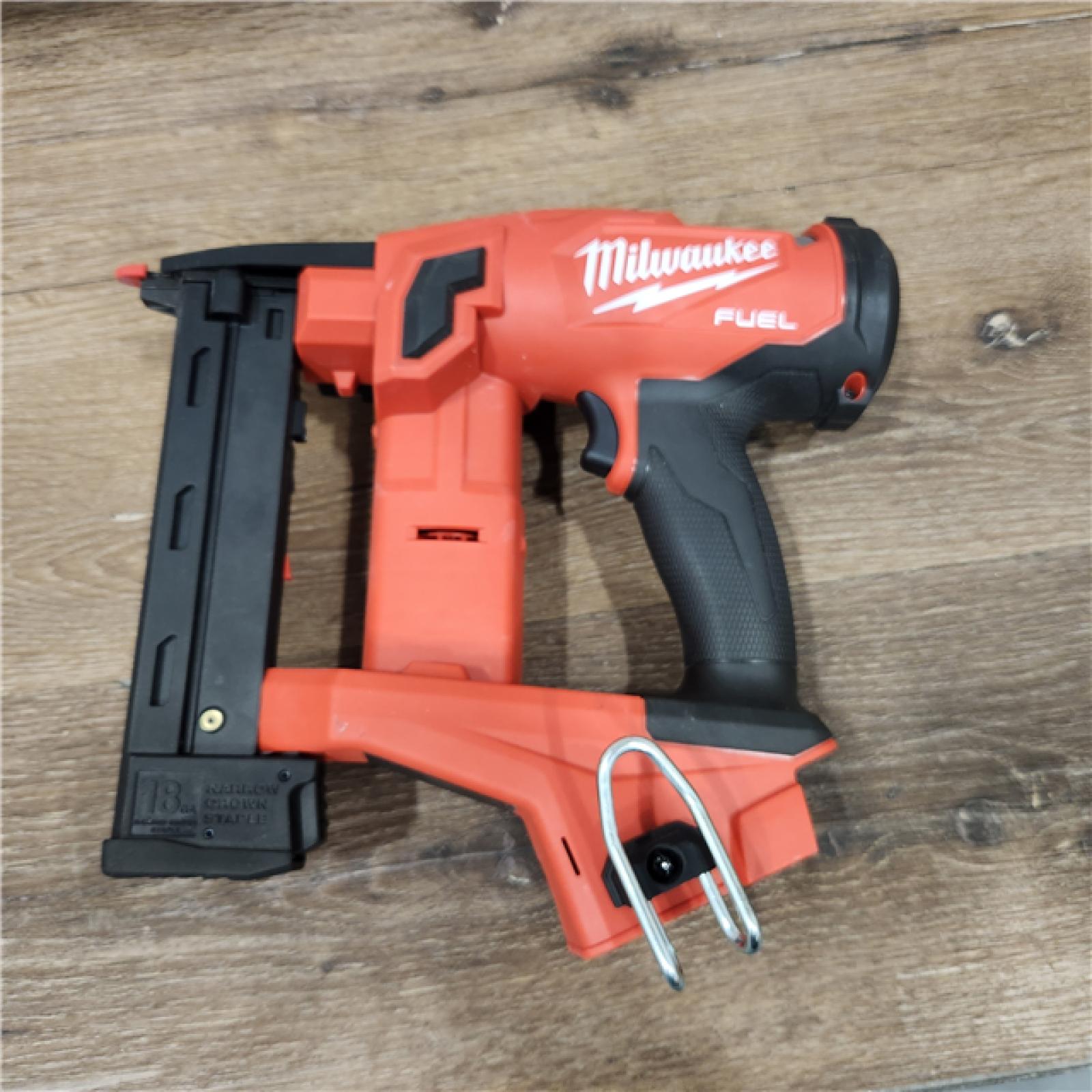 AS-IS M18 FUEL 18-Volt Lithium-Ion Brushless Cordless 18-Gauge 1/4 in. Narrow Crown Stapler (Tool-Only)