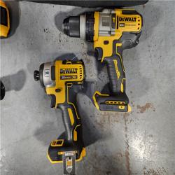 HOUSTON LOCATION - AS-IS DEWALT 20V MAX Cordless Brushless Hammer Drill/Driver 2 Tool Combo Kit with FLEXVOLT ADVANTAGE