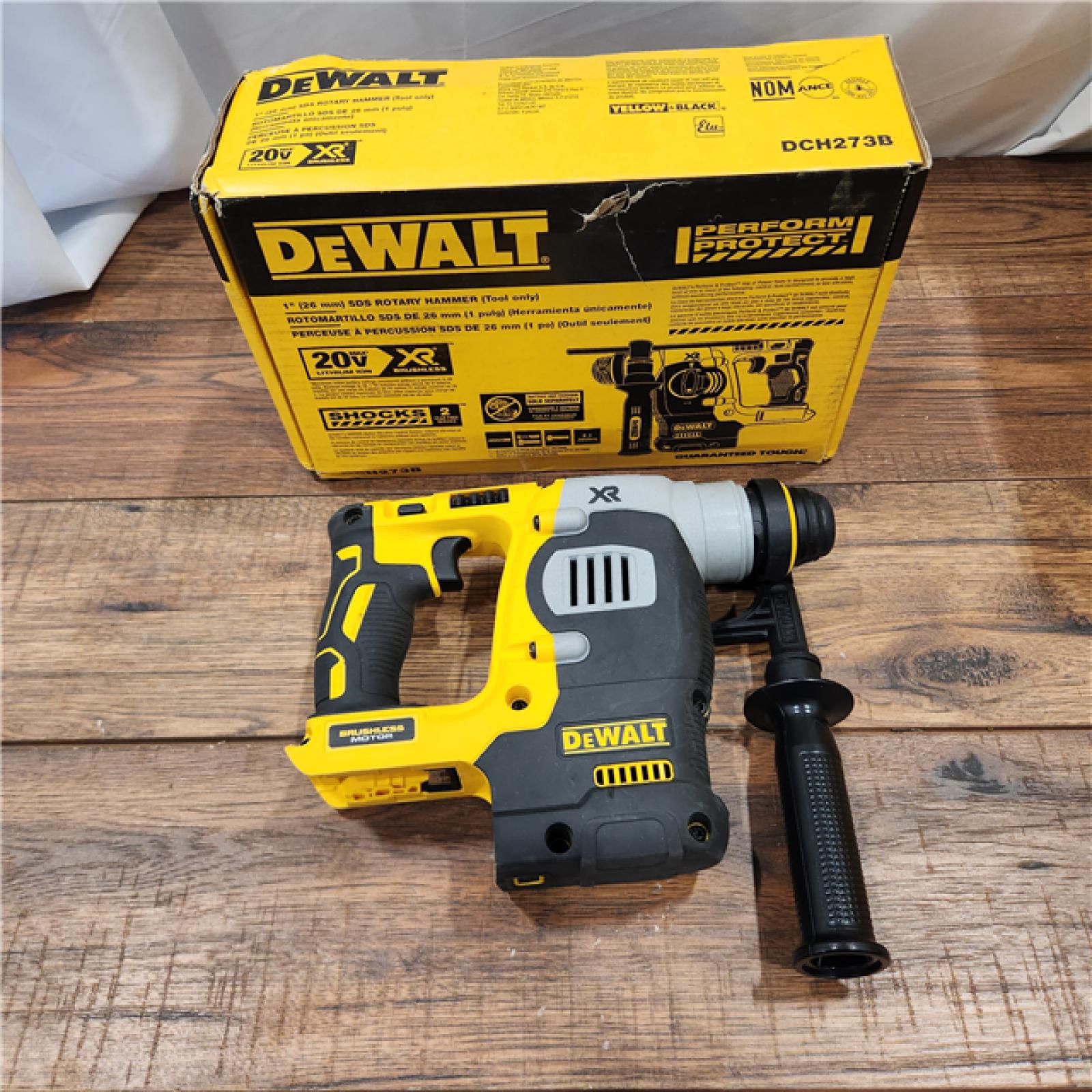 AS-IS DEWALT 20V MAX XR Brushless Cordless 1 in. SDS Plus L-Shape Rotary Hammer (Tool-Only)