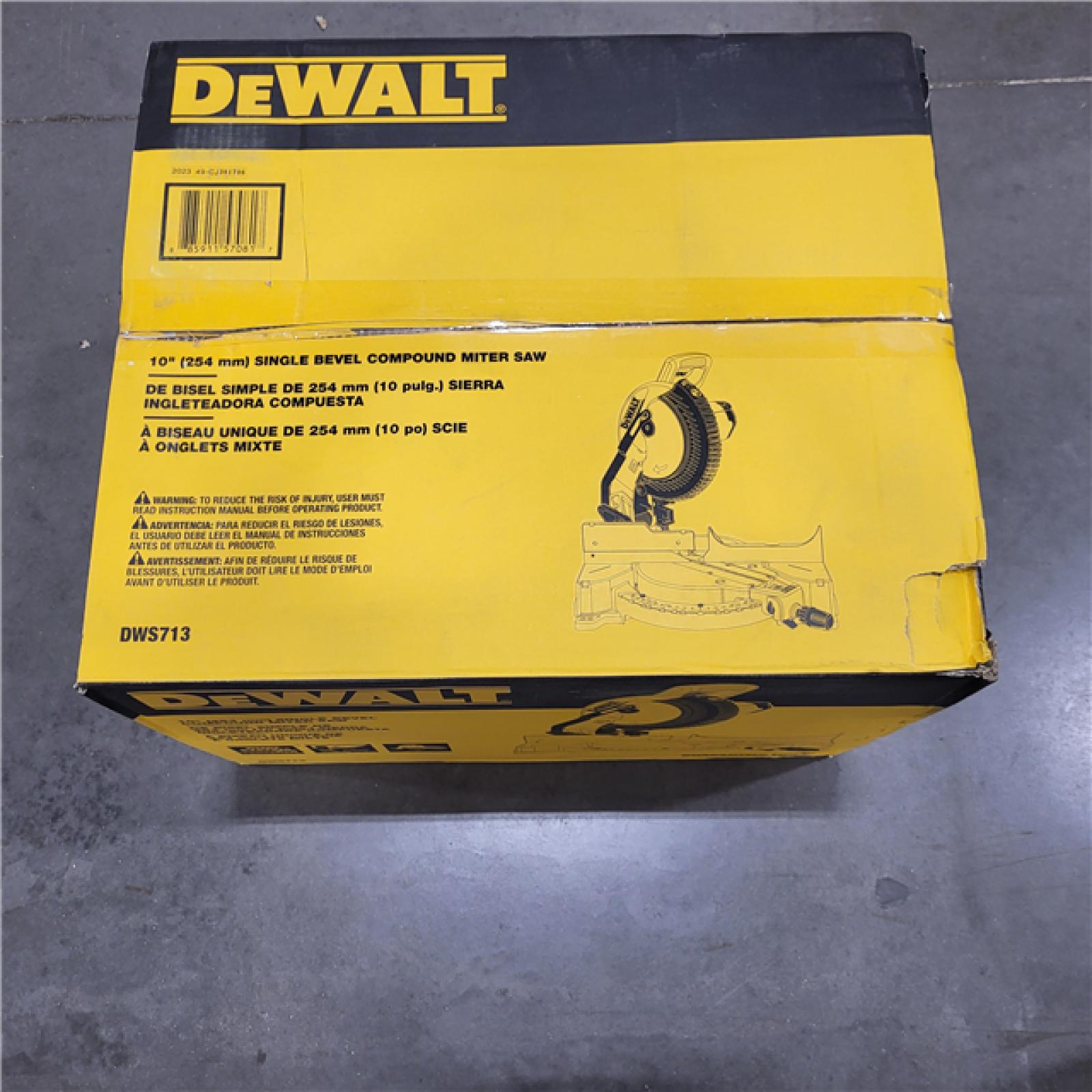 NEW! DeWalt 15 Amps Corded 10 in. Single Bevel Compound Miter Saw