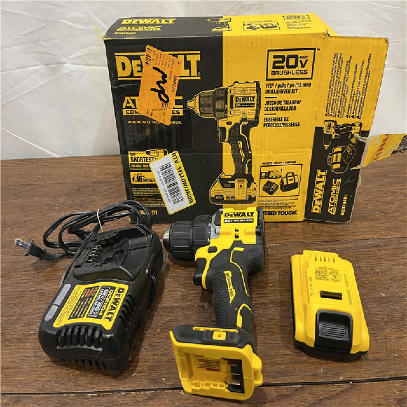 AS-ISDeWalt ATOMIC COMPACT SERIESâ„¢ 20V MAX* Brushless Cordless 1/2 in. Drill/Driver