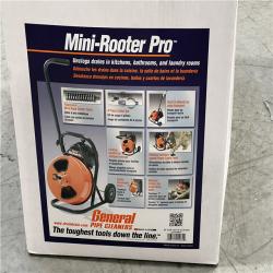 NEW! - General Wire Spring Mini-Rooter Pro® Electric Drain Cleaner - 1/3 H.P.