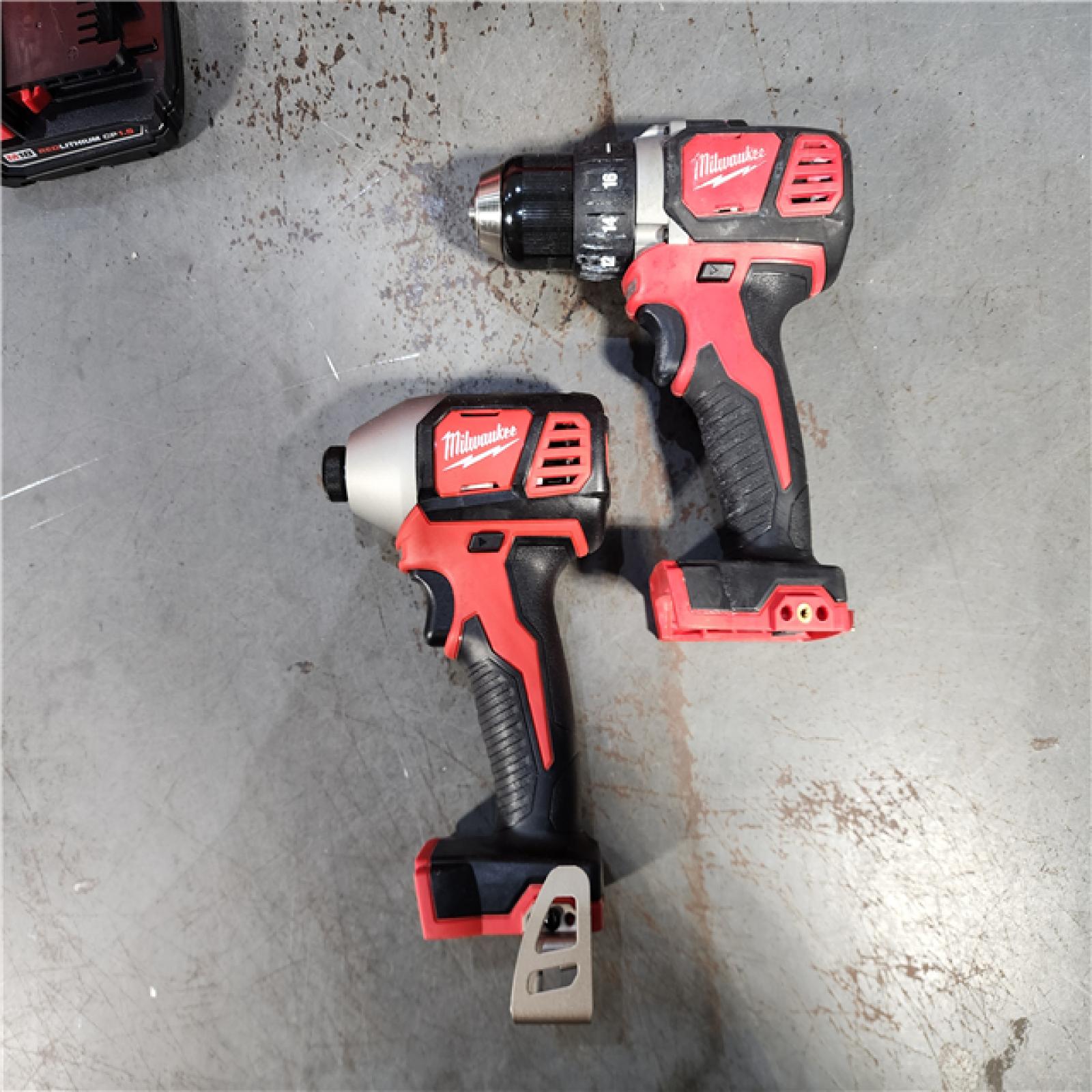 HOUSTON LOCATION - AS-IS Milwaukee M18 18V Cordless Brushed 2 Tool Drill/Driver and Impact Driver Kit