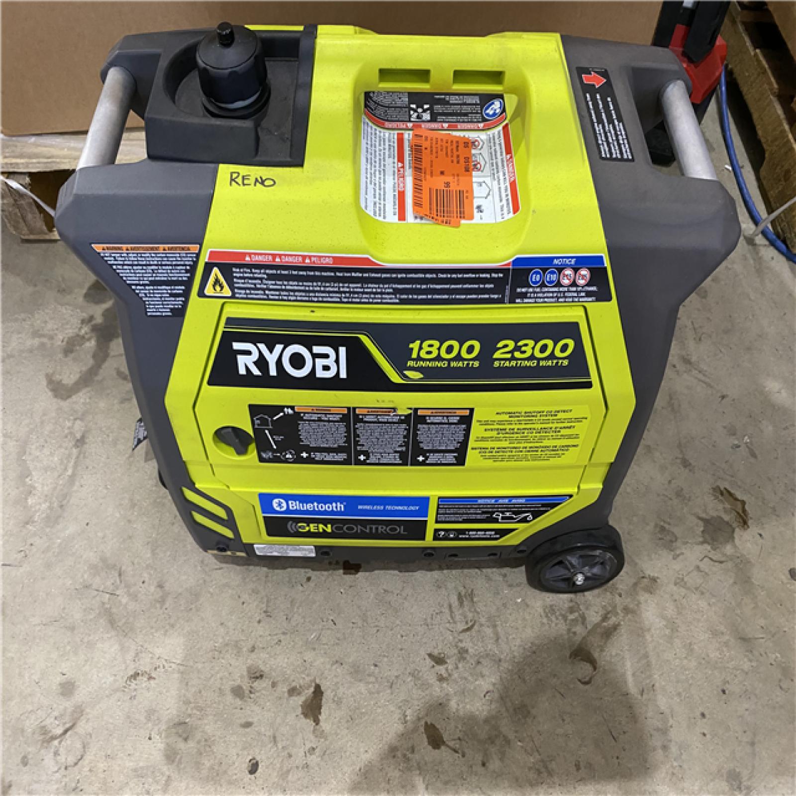 Houston location AS-IS RYOBI 2,300-Watt Recoil Start Bluetooth Super Quiet Gasoline Powered Digital Inverter Generator with CO Shutdown Sensor